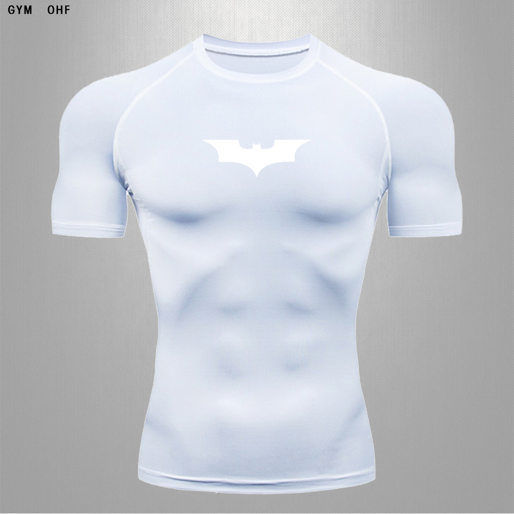 Batman Crest  Short Sleeve Compression Shirts – Dark Knight